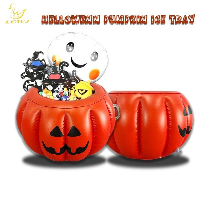 LC Halloween Pumpkin Serving Buffet Bar Refrigeratore Contenitore per cibo Contenitore per bevande Tavolo gonfiabile per ghiaccio per festa estiva BBQ piscina